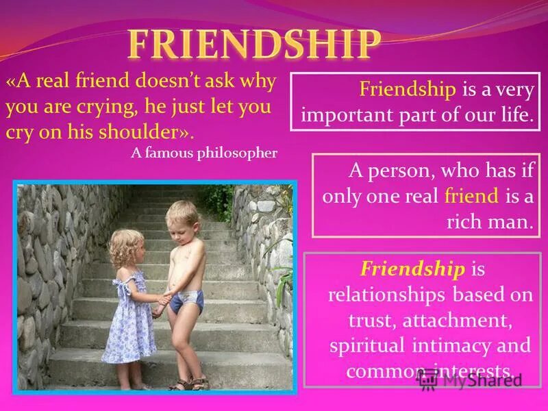 Friendship is a thing