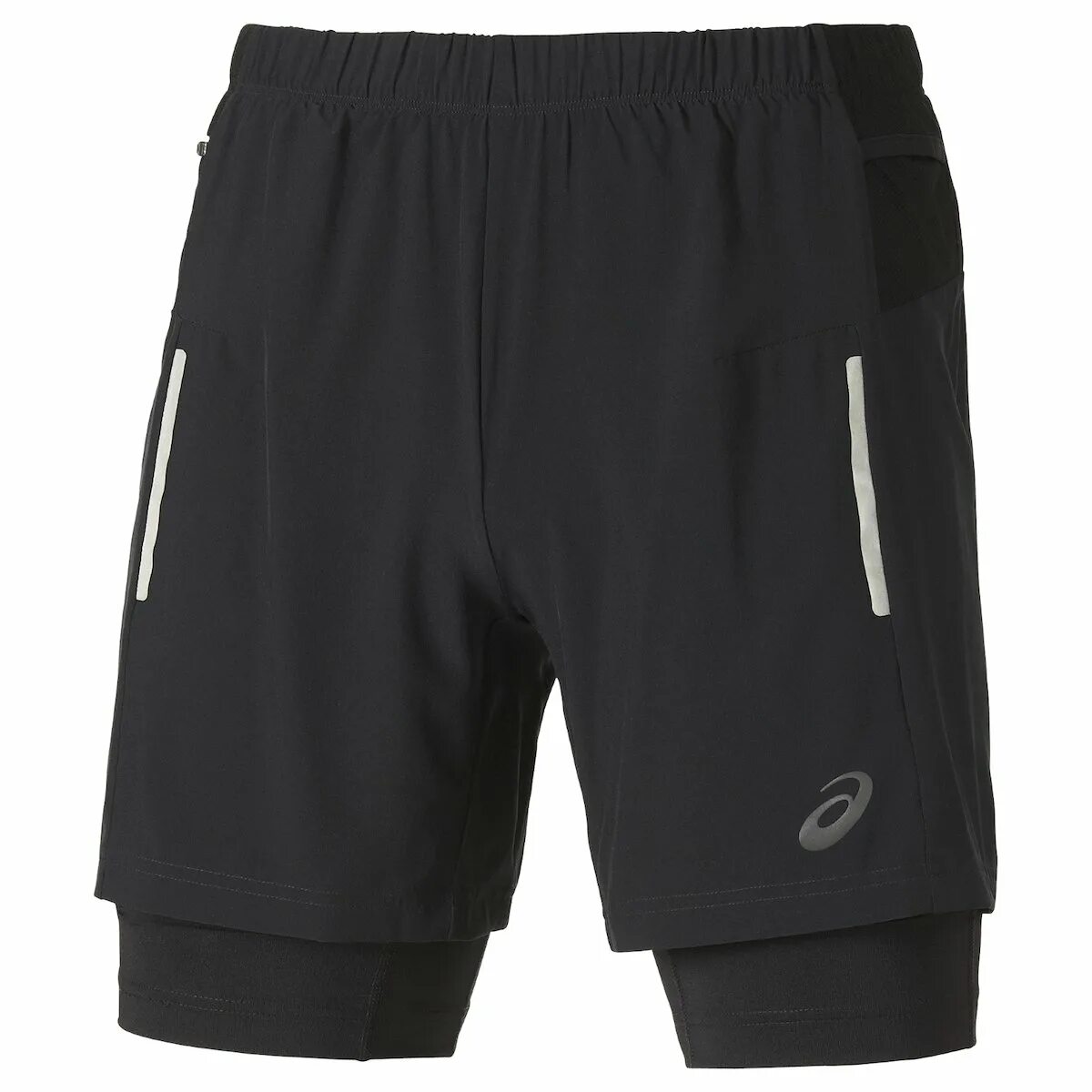 Беговые шорты асикс мужские. Шорты ASICS 2 in 1 short мужские. ASICS Fujitrail short Black. ASICS шорты с тайсами мужские.