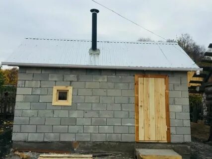 Баня своими руками из блоков
