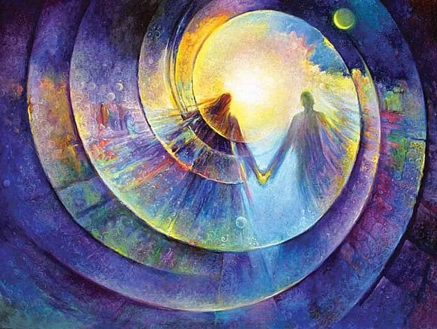 Картина единство. Художник Фрейдун Рассули бесконечность. Фрейдун Рассули философия. Эзотерика в живописи. Спираль эзотерика.
