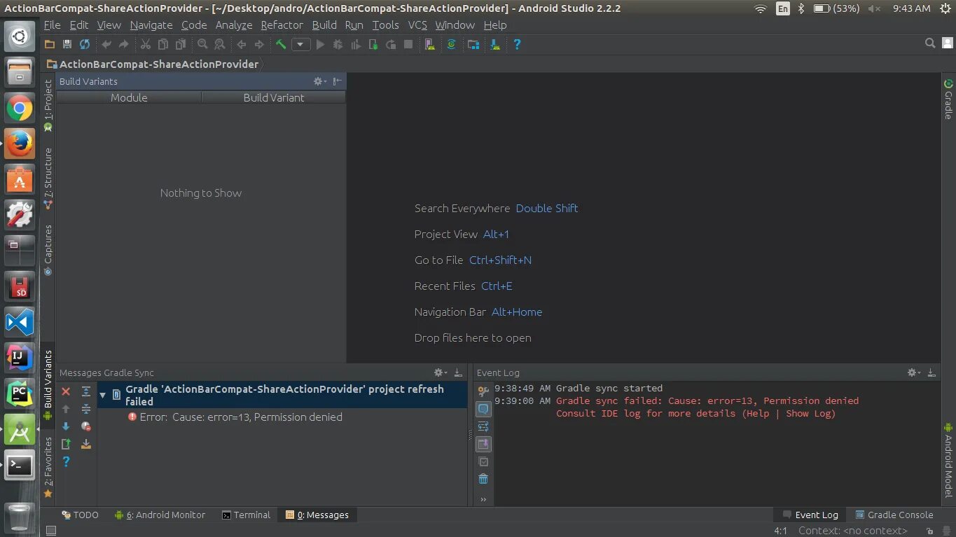 Android studio ubuntu. Failed to create voice `adc&#039; android studio.