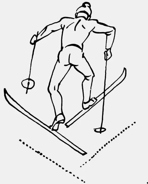Подъём ёлочкой на лыжах техника. Подъем в гору способом елочка на лыжах. Подъем елочкой на лыжах. Подъем елочкой.