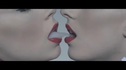 Lesbian tougne kissing.