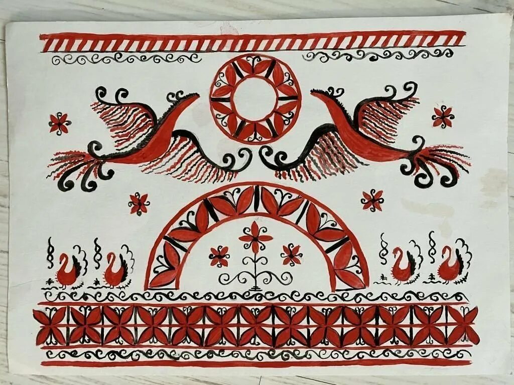 Выполнить мезенскую роспись. Берестяной туесок мезенская. Северная роспись мезенская. Роспись северной двины мезенская роспись. Символика мезенской росписи.