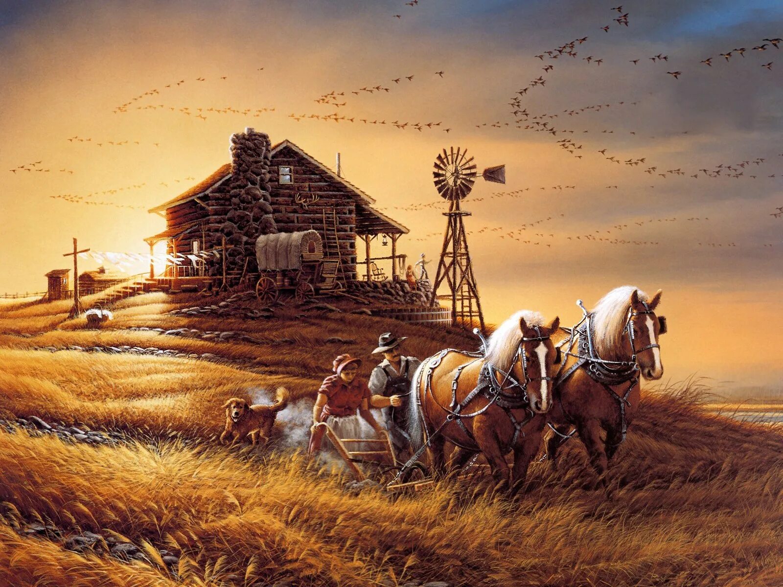 Терри Редлин картины. Terry Redlin картины. Картина мельницы. Сельское хозяйство фэнтези.