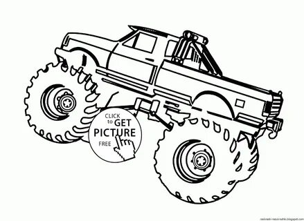 monster truck crushing car coloring pages