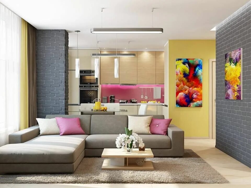 Дизайн-проект "однушки" площадью 35 кв. м от Студии Дениса Серова Bright homes, 