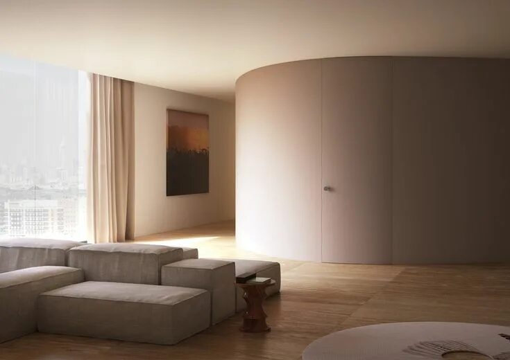 Gallery of Linvisibile Alba - Curved Hinged Door - 2 Invisible doors, Curved wal