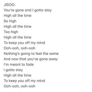 Gotta stay high