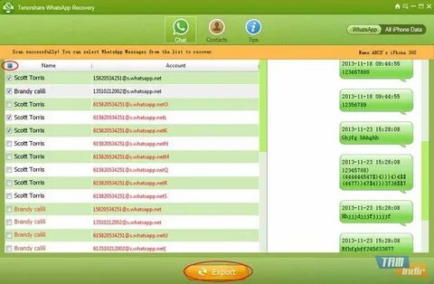 Tenorshare whatsapp recovery
