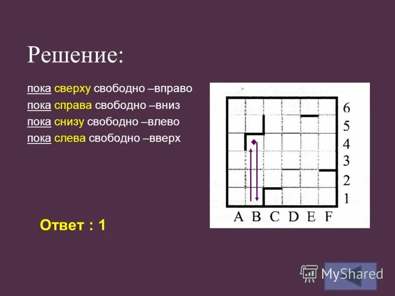 Пока снизу свободно вниз