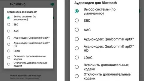 Аудио кодеки блютуз