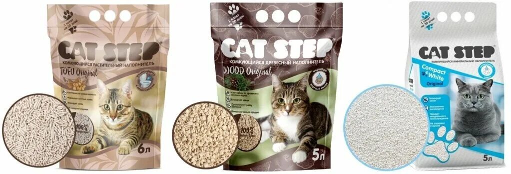 Cat step white наполнитель