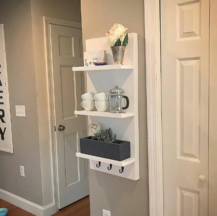 Pin on Интерьер прихожая Hanging entryway shelf, Entryway wall shelf, Prepac fur