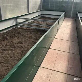 Оцинкованные грядки в теплице