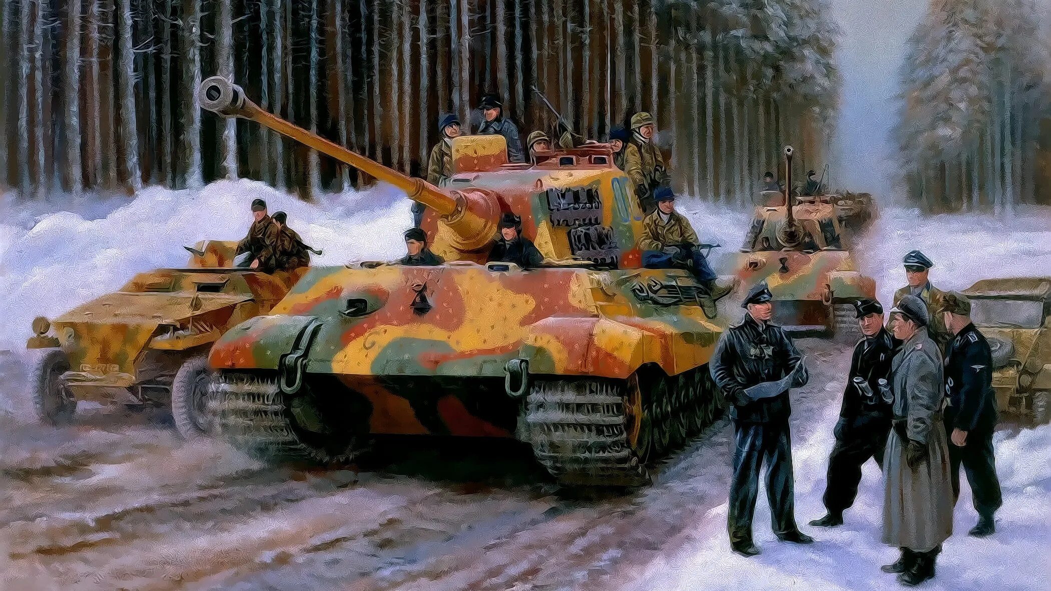 Ss tanks. Кампфгруппа Пайпер. Танк Королевский тигр в Арденнах. Тигр 2 в Арденнах 1944. Танк Королевский тигр Германии ww2.