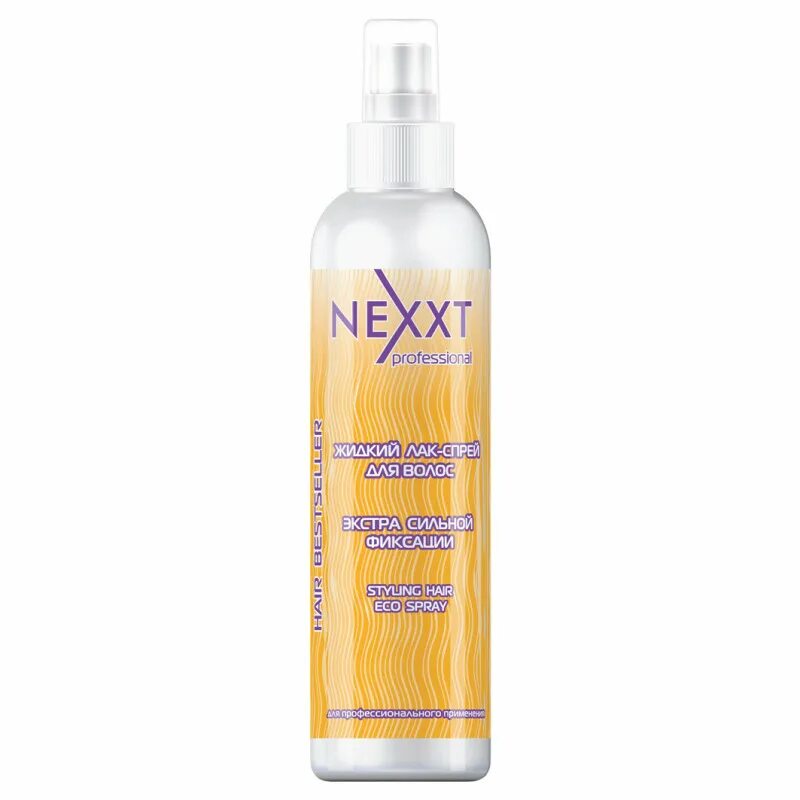 Жидкий лак купить. Лак для волос NEXXT styling hair Eco Spray жидкий, экстрасильной фиксации, 200 мл. Жидкий лак-спрей для волос Экстра сильной фиксации 200 мл NEXXT. Жидкий спрей для волос - экстрасильной фиксации 200мл. Жидкий утюжок" 200мл, NEXXT professional.