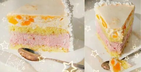 Торт начинка персики