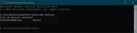 List of devices attached