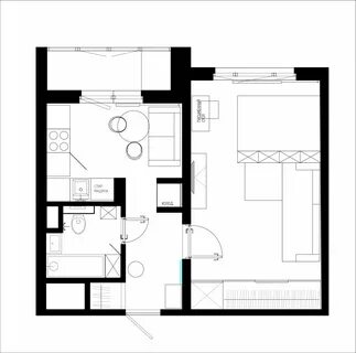 Дизайн однокомнатной квартиры 40 кв. м: 3 готовых проекта 32 фото.