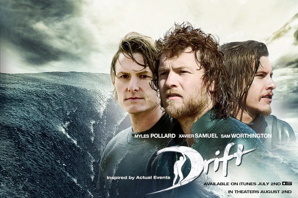 На гребне 2012. Adrift Постер на английском рука.