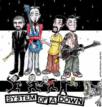 System of a down перепели я русский. System of a down. System of a down карикатура. SOAD арты. Серж Танкян карикатура.