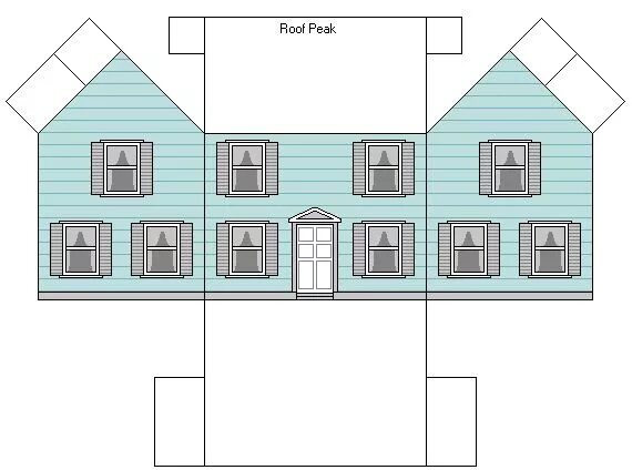 Развертка домика. Дом из бумаги. Макет домика. Развертка бумажного домика.