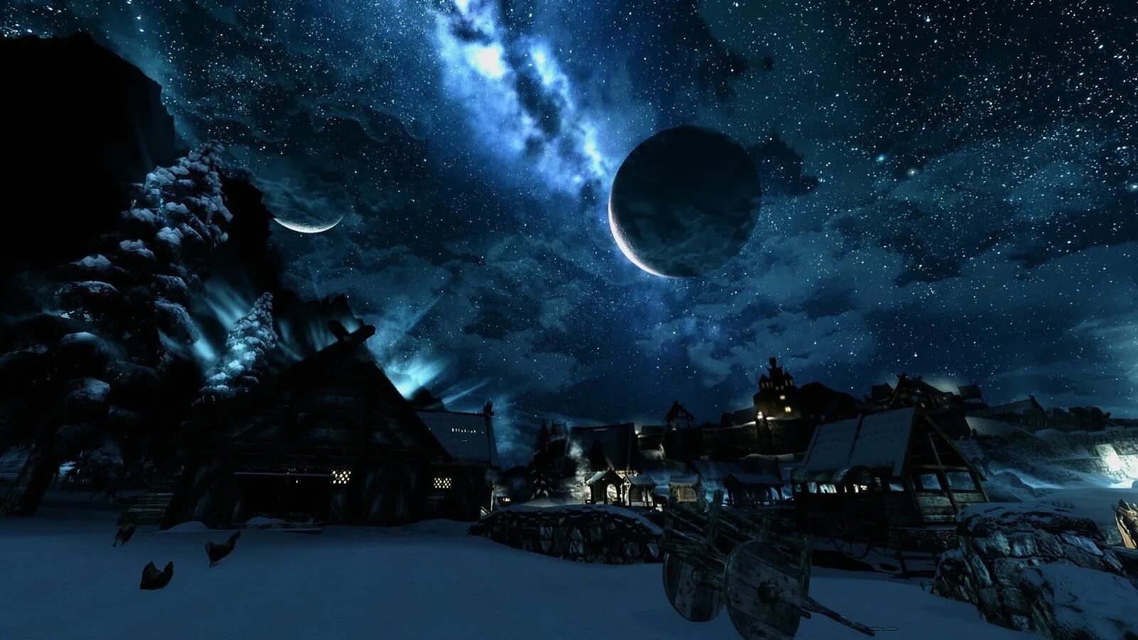 Темная деревня 2. Зимняя ночь. Зимний ночной пейзаж. Красивые ночные пейзажи. Ночная деревня.