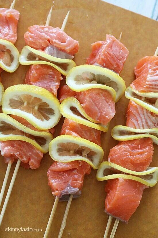 Lachs-Spieße mit Gemüse Rezept Rezepte, Lachs gerichte, Lachs rezept
