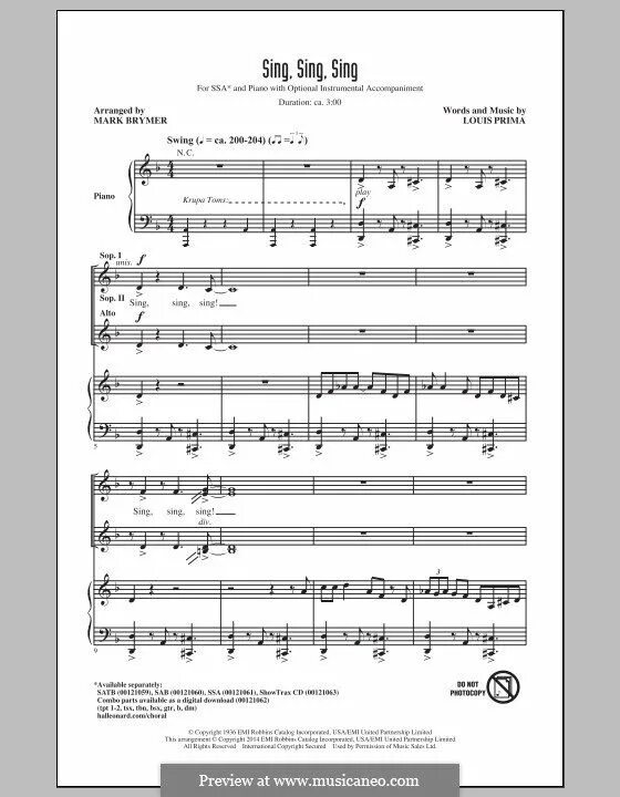 Sing Sing Sing Ноты кларнет. Sing Sing Sing Ноты для трубы. Sing Sing Sing Ноты для фортепиано. Sing Sing Sing Benny Goodman Ноты.