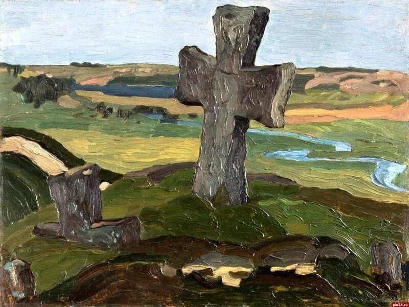 Картина крест. Николай Рерих Изборск. Рерих Изборск крест. Рерих Николай картины Изборск. Рерих Труворов крест.
