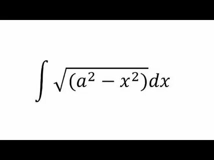 Интеграл sqrt a 2 x 2
