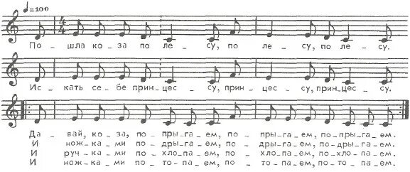 Игра шел козел по лесу. Шла коза по лесу. Шёл король по лесу нашёл себе принцессу текст. Девиз для команды апельсинки. Козёл и ноты.
