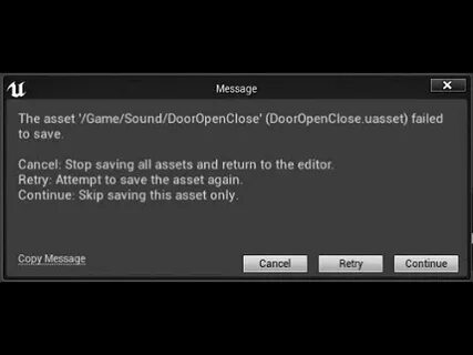 Failed to save