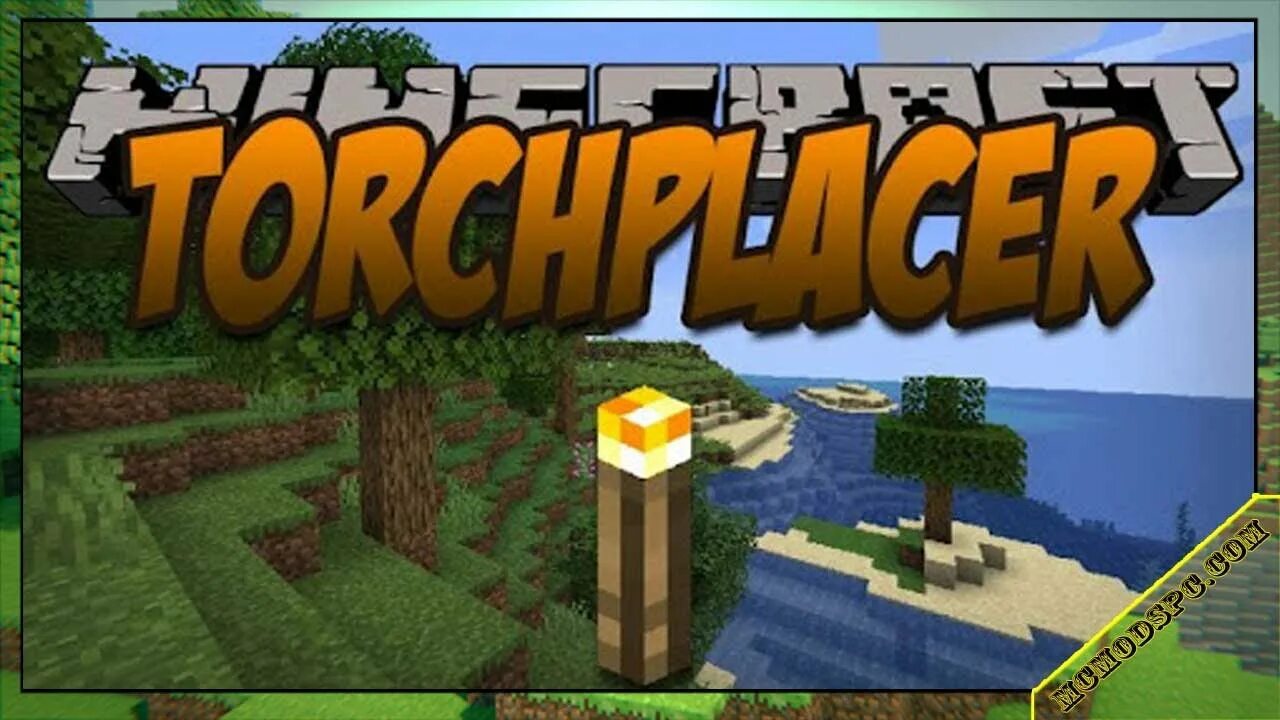 Minecraft Torch Mod. Факел майнкрафт. Auto Torch на 1.8.1 Beta. Torch [ Minecraft ] game.