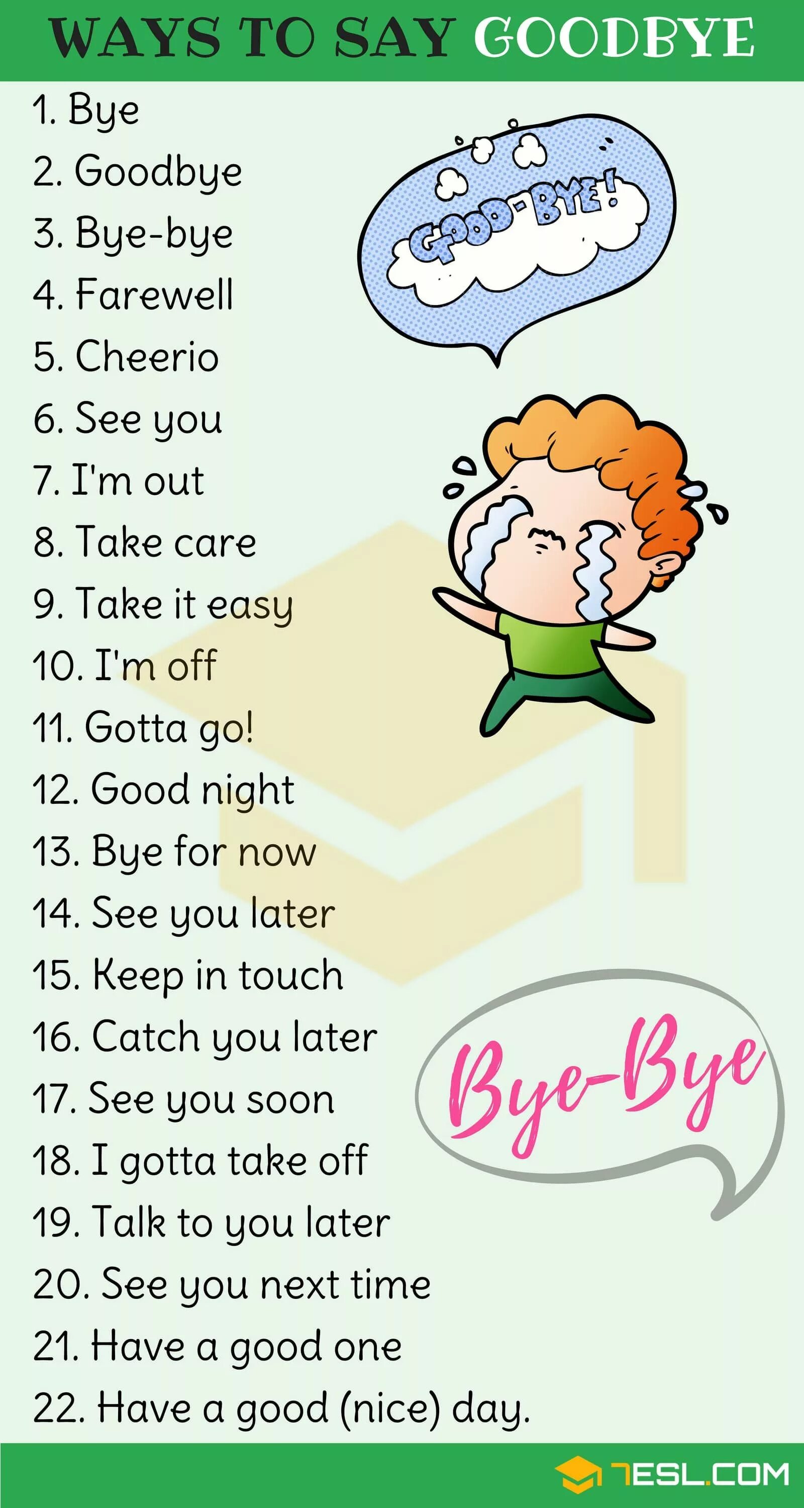 Ways to say Goodbye. Английский other way to say. Ways to say Goodbye in English. Ways to say Bye.