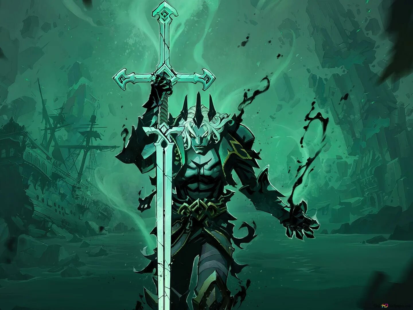 Ruined king story. Виего. Обои на телефон варкрафт. Меч Виего. Пайк ruined King.