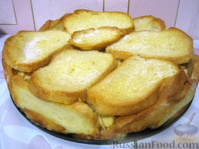 Шарлотка с яблоками хлеба рецепт