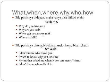 Where what how when