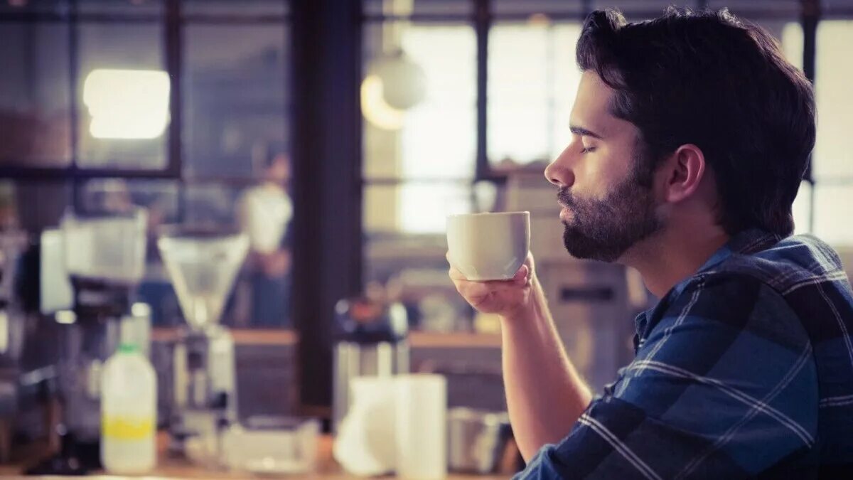 I m drinking coffee