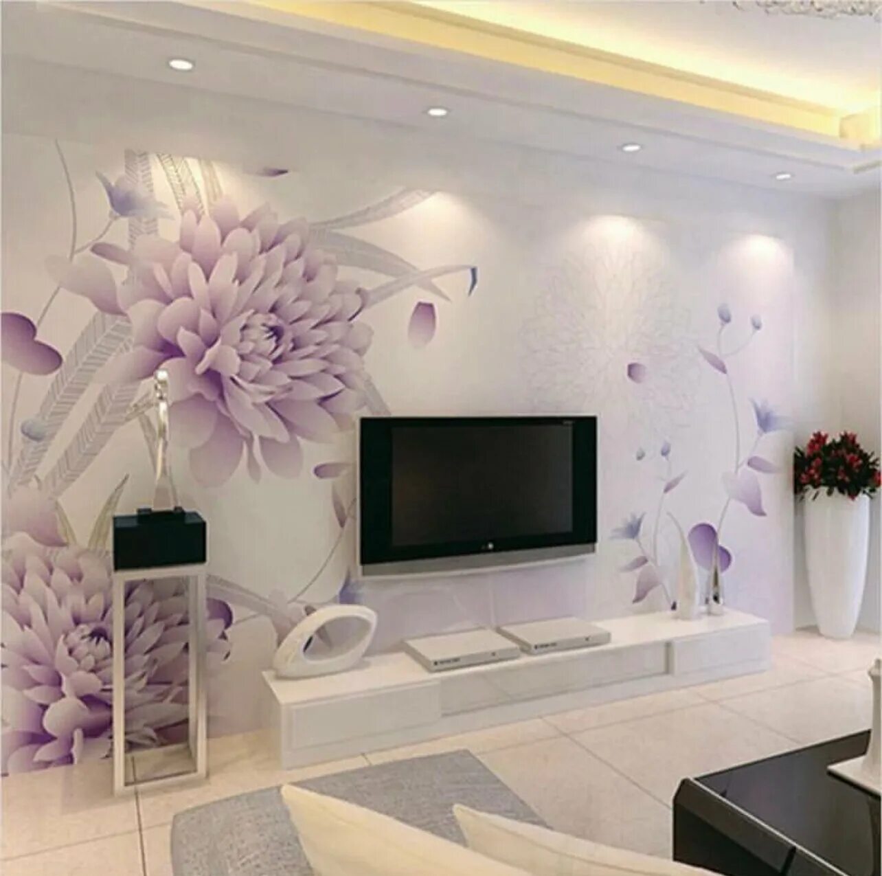 Custom 3d Wallpaper 3d Wall Murals Wallpaper Landscape Romantic Flowers Wallpape