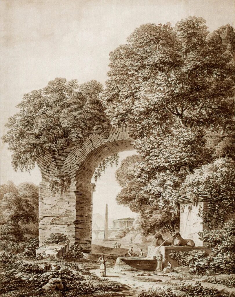 Щедрин тест. Семён щедрин - пейзаж с руинами (1799).