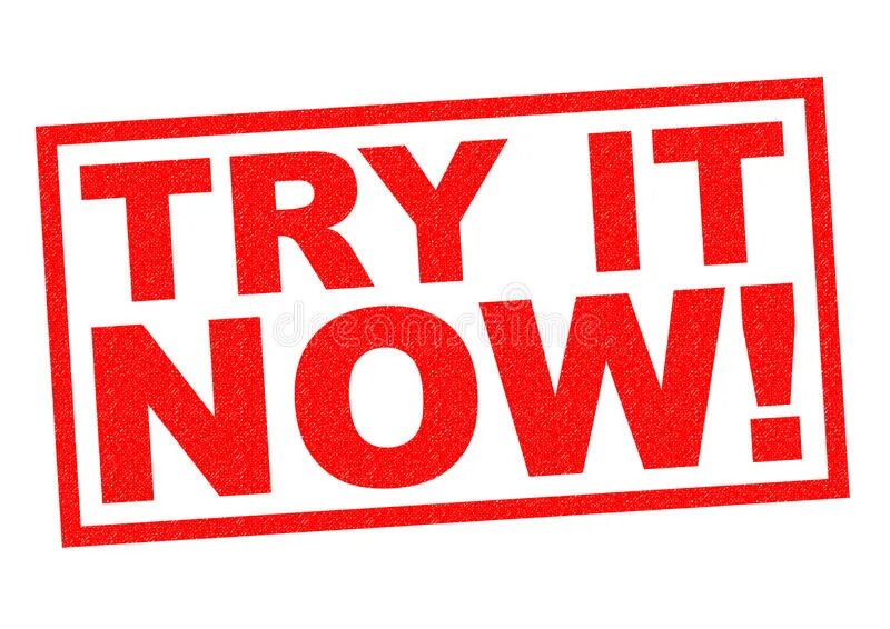 Try e. Try it. try it now надпись красным. try it now. don&#039;t try it.