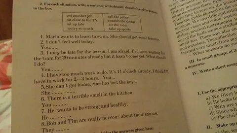 Write sentences for each picture