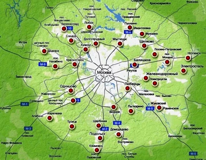 Подмосковье это где. Карта ближайшего Подмосковья с городами. Карта ближайшего Подмосковья с городами и поселками. Карта ближнего Подмосковья с городами. Ближайшие города к Москве.