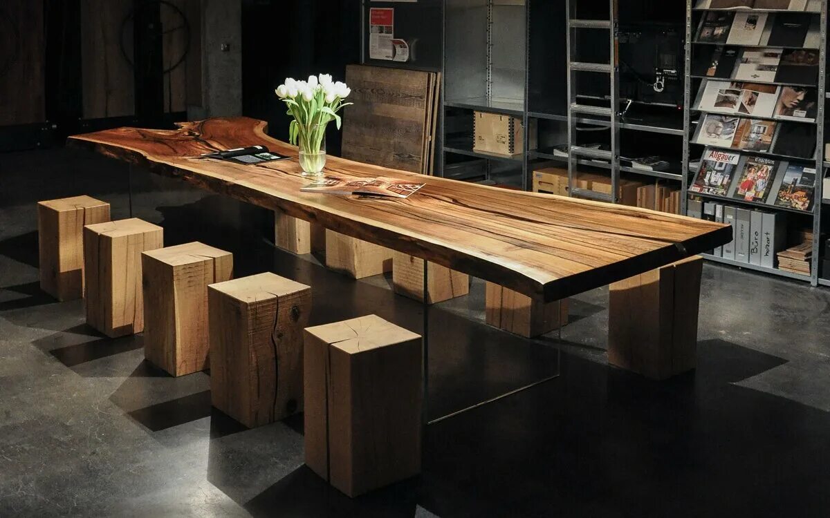 Стол новое слово. Интересные столы. Дизайнерские столы. Необычные столы. Стол деревянный современный.