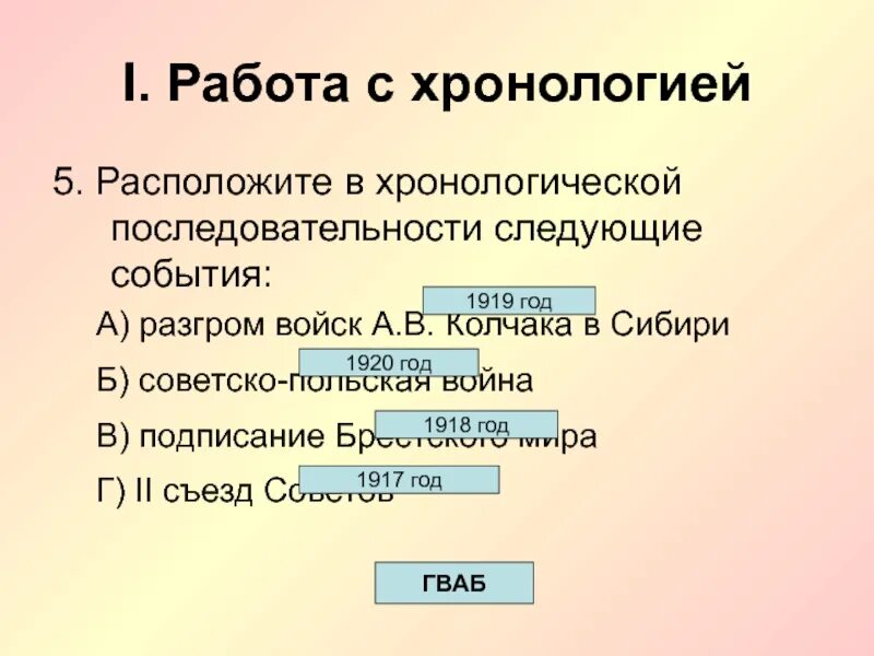 Установите правильную историческую последовательность