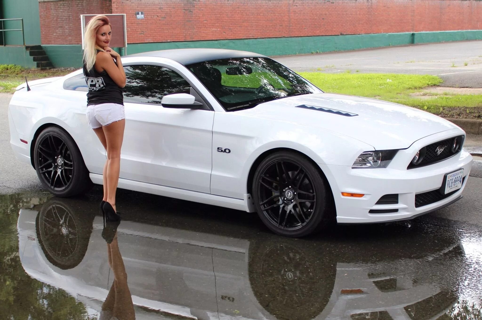 One of the girls streets white mustang