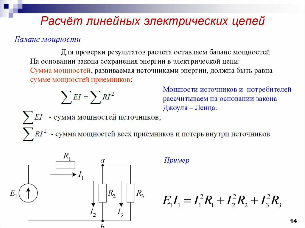 Вычислить ток цепи