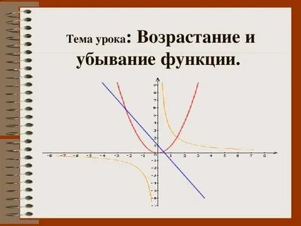 Конспект возрастание и убывание функции
